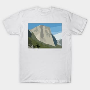 El Capitan in Yosemite Digital Painting T-Shirt